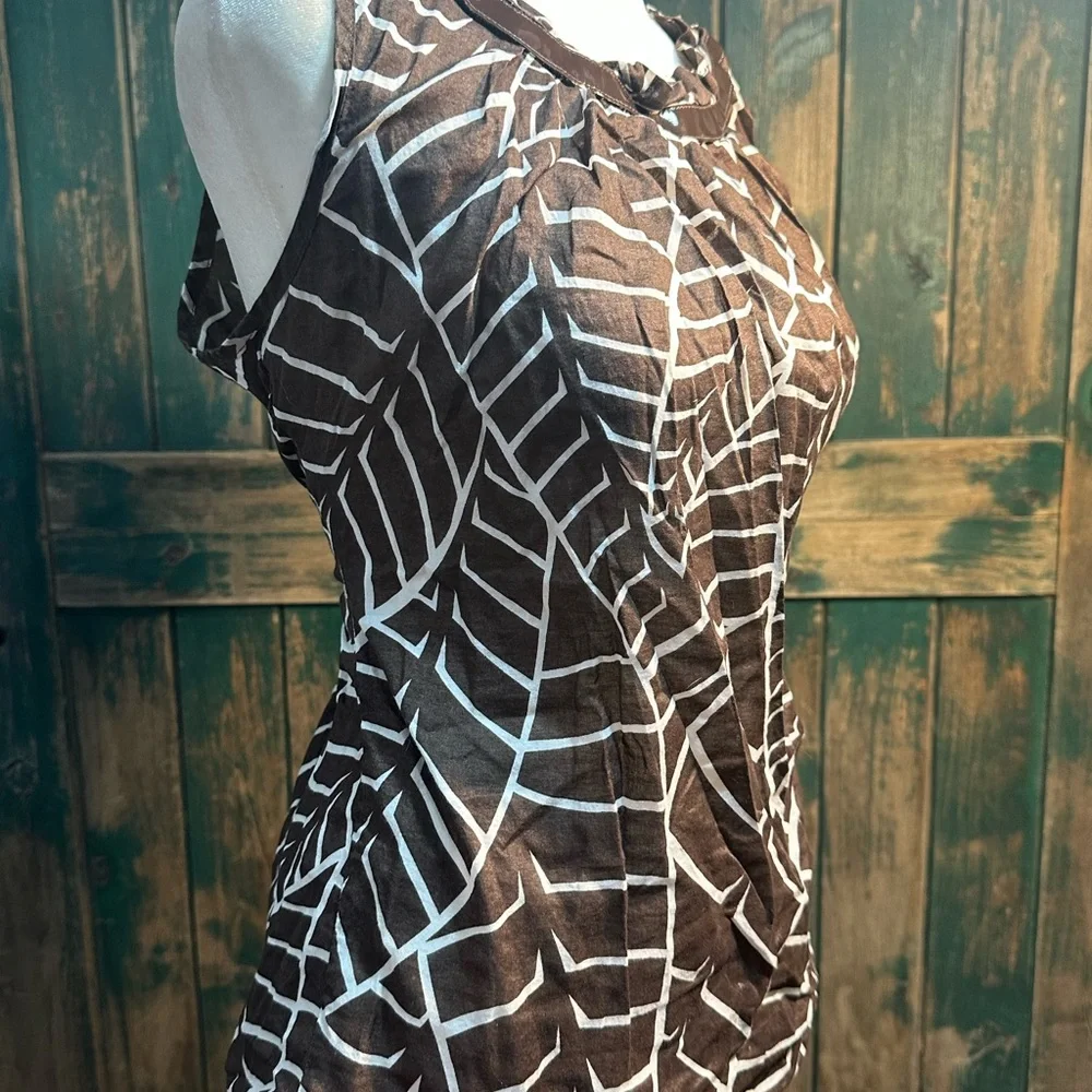 Tory Burch Asymmetrical White and Brown Blouse woman size s - Picture 9 of 14